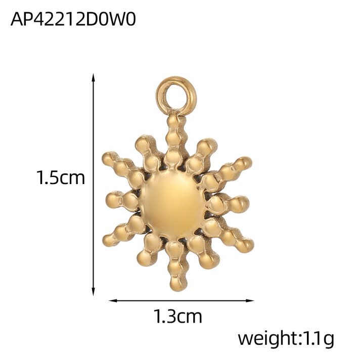 Fashion Irregular Stainless Steel Sun Butterfly Starfish Vacuum Electroplating DIY Accessories Jewelry Wholesale