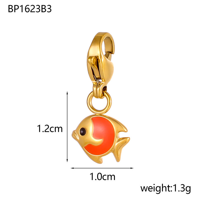 Original New Chinese Style Fashion Colorful Retro Oil Drop Small Fish Accessories High-end Niche Light Luxury Personalized Accessories