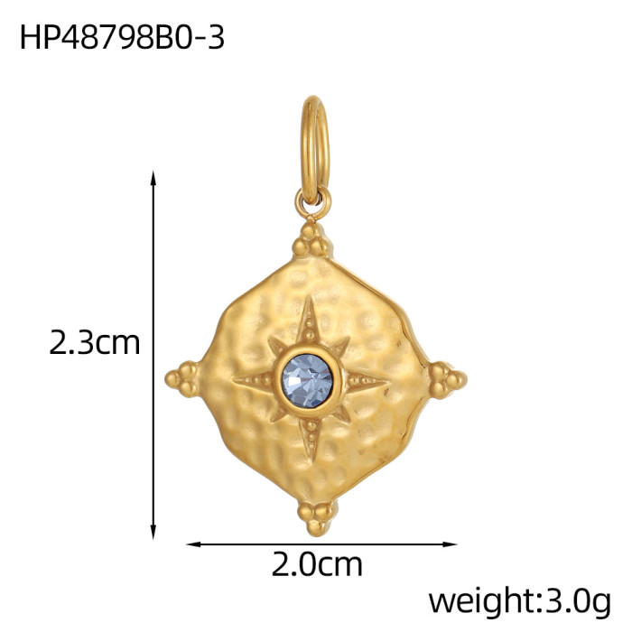 Stainless Steel Fresh Geometric Pendant Gold Plated Jewelry Accessories DIY Pendant Necklace Accessories Wholesale