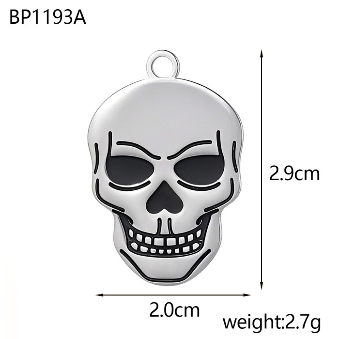 Amazon Europe and America Hot Selling Personalized Stainless Steel Halloween Skull Pendant Jewelry Wholesale, Necklaces