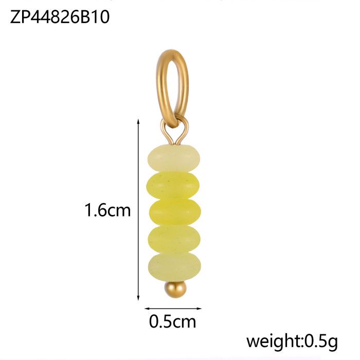 Cross-Border Amazon Hot Sale Cute Ice Cream Jewelry Accessories Natural Stone Turquoise Pendant DIY Jewelry Accessories