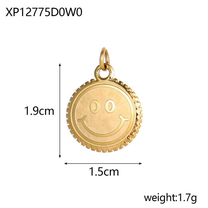 Smiley Face DIY Accessories Pendant Chain Versatile Exquisite Fashion Commuting Style Accessories Smiley Face Pendant Hollow Accessories