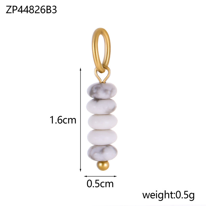 Cross-Border Amazon Hot Sale Cute Ice Cream Jewelry Accessories Natural Stone Turquoise Pendant DIY Jewelry Accessories