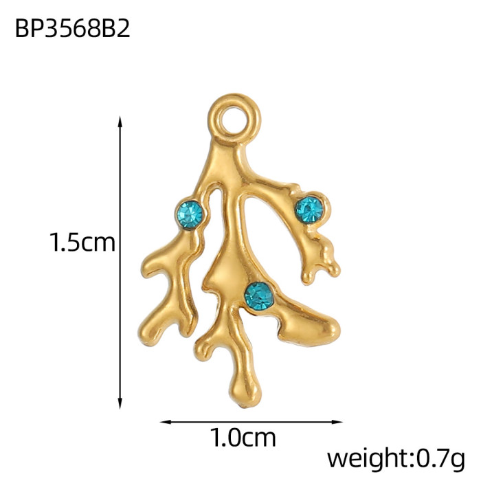 Cross-Border Ocean Shell Fish Tail Octopus Handmade Micro Inlay DIY Accessories Exquisite Simple Versatile Niche Accessories Wholesale