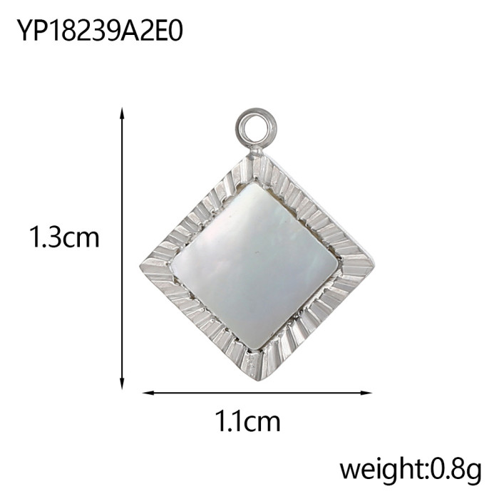 Korean Version Exquisite New Single-Sided Geometric Pendant Hanging Ornament Exquisite Earring Accessories Jewelry Wh...