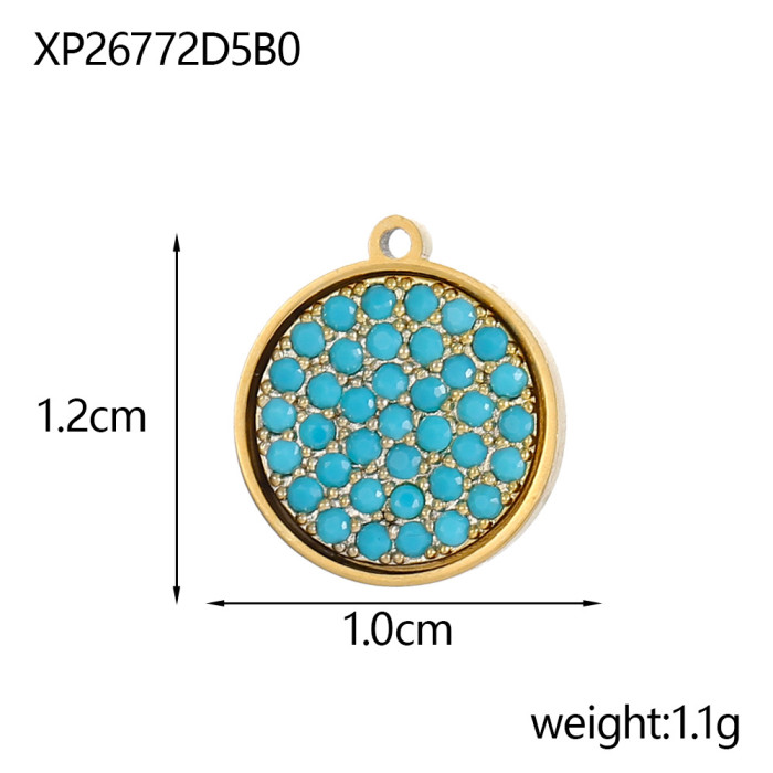 Heart-shaped Pendant Micro-inlaid Zircon Pendant Colorful Zircon Pendant Necklace Pendant Jewelry Accessories Wholesale