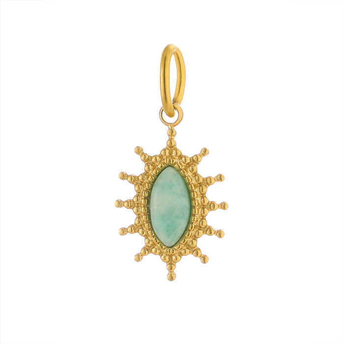 Hot-Selling French Retro Natural Stone Accessories Necklace Stainless Steel Matching Chain Jewelry Wholesale