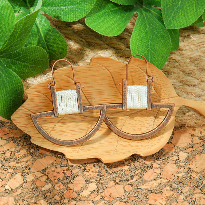 Cross-Border Hot-Selling Bohemian Vacation Style Metal Earrings Vintage Ethnic Style Handmade Earrings High-End Earrings