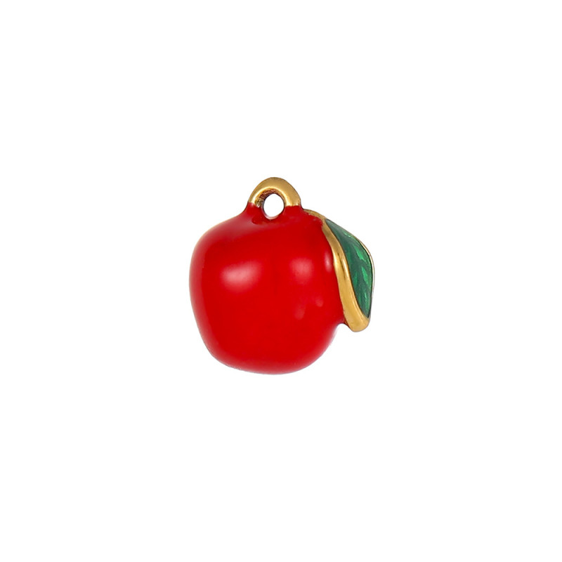 European and American Cross-Border Hot Selling Oil Drop Fruit Apple Series Small Pendant DIY Creative Jewelry Accessories Wholesale