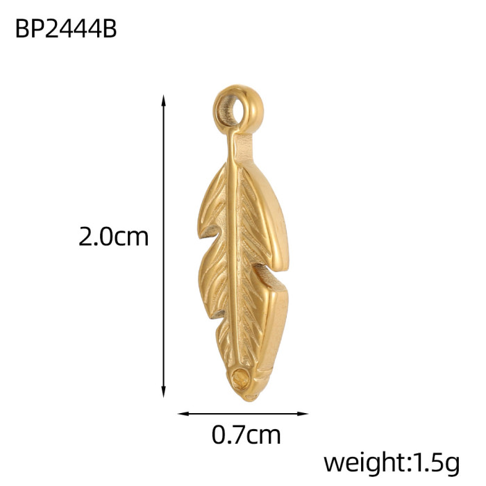 Electroplated Real Gold DIY Pendant Stone Devil's Eye Cross Stainless Steel Accessories Jewelry Wholesale, Necklaces