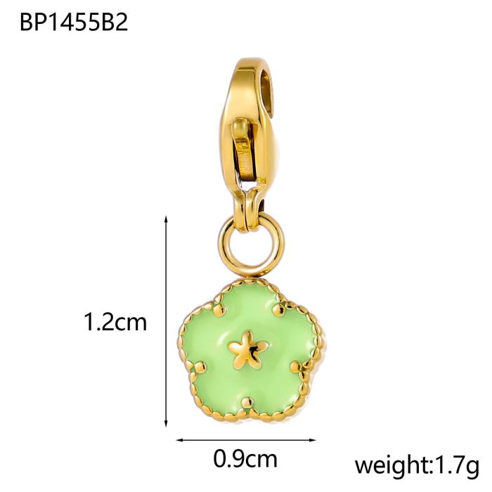 Fashion Exquisite Colorful Zircon High-Grade Pentagram Small Pendant DIY Jewelry Oil Drop Flower Petite Wholesale, Ne...