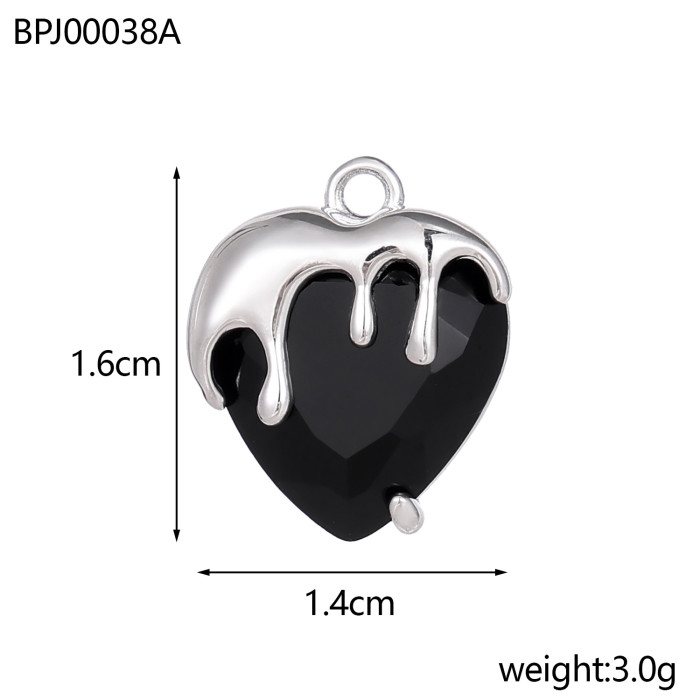 INS Style Simple and Unique Geometric Jewelry Accessories Stainless Steel Plated Round Heart Cast Pendant, Necklaces
