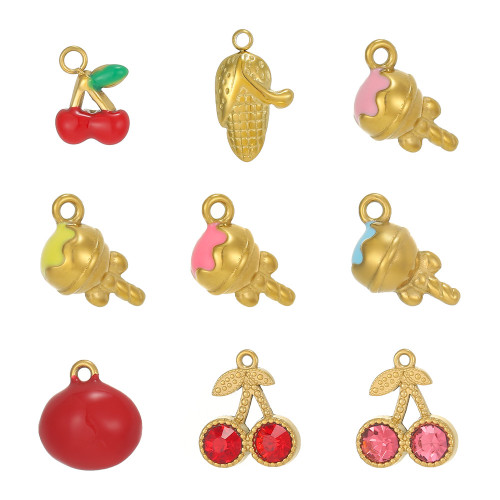 Creative Personality Accessories DIY Ice Cream Donut Necklace Bracelet Pendant Jewelry Wholesale