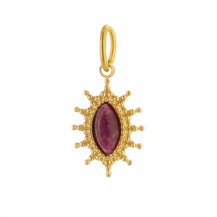 Hot-Selling French Retro Natural Stone Accessories Necklace Stainless Steel Matching Chain Jewelry Wholesale