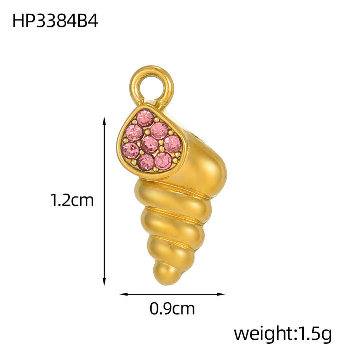 Ocean Style Micro Inlaid Zircon Seahorse Dolphin DIY Personalized Versatile Pendant European and American Fashion Accessories Pendant Jewelry Wholesale
