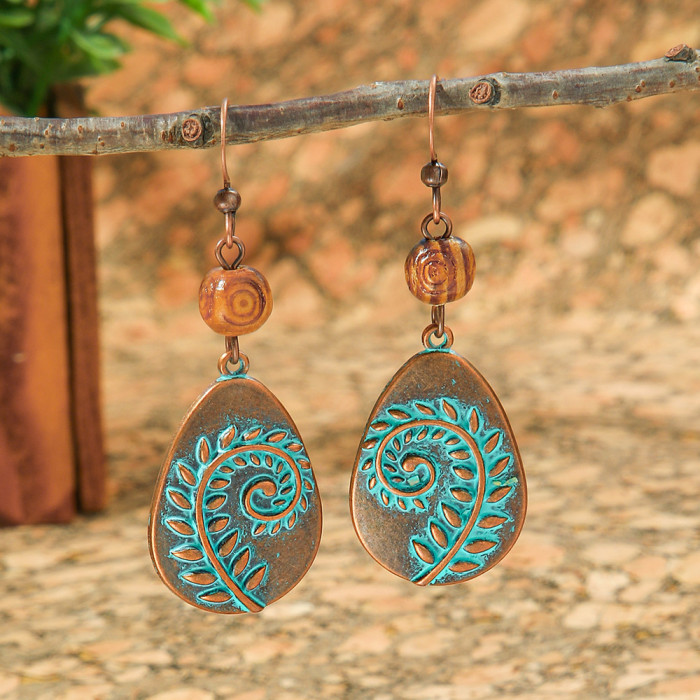 Cross-Border Hot-Selling Bohemian Vacation Style Metal Earrings Vintage Ethnic Style Handmade Earrings High-End Earrings