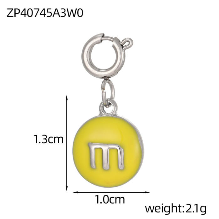 Cross-Border Hot Selling Drip Oil Heart Donut Pendant European and American Style Exquisite DIY Bracelet Necklace Earring Accessories Wholesale