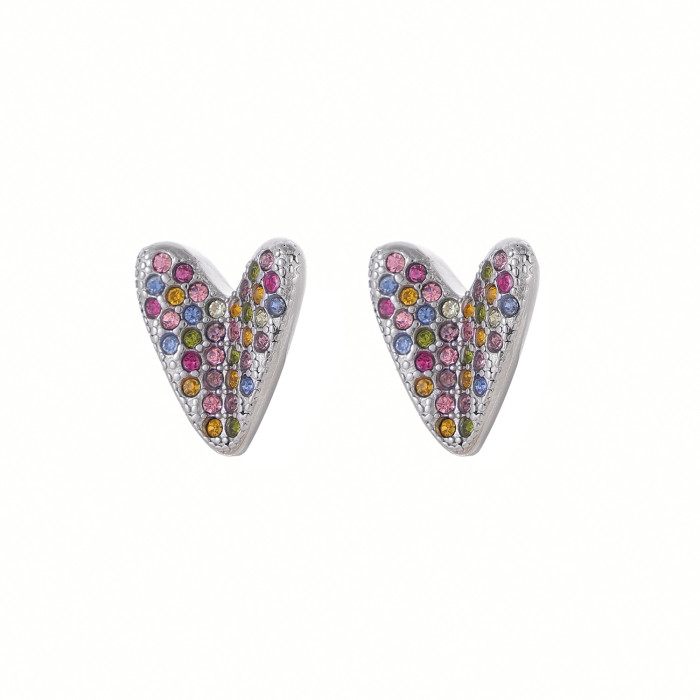 Hot Sale, Fashionable and Elegant Heart-Shaped Women's High-End Fashion Style Hot Ins Niche Earrings Wholesale