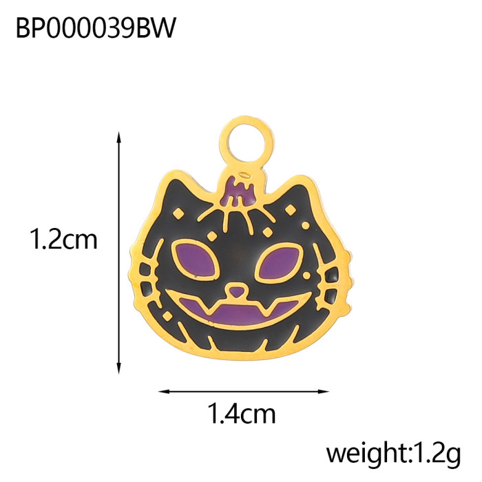 Halloween Cross-Border Amazon Stainless Steel Oil-Drip Bat Trick or Treat Pendant Hanging Decoration Accessories