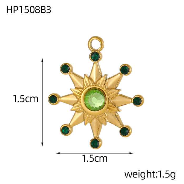 New Original Jewelry Micro Inlay Craft Necklace Creative Colorful Tree Life Tree Pendant Stainless Steel Clavicle Chain