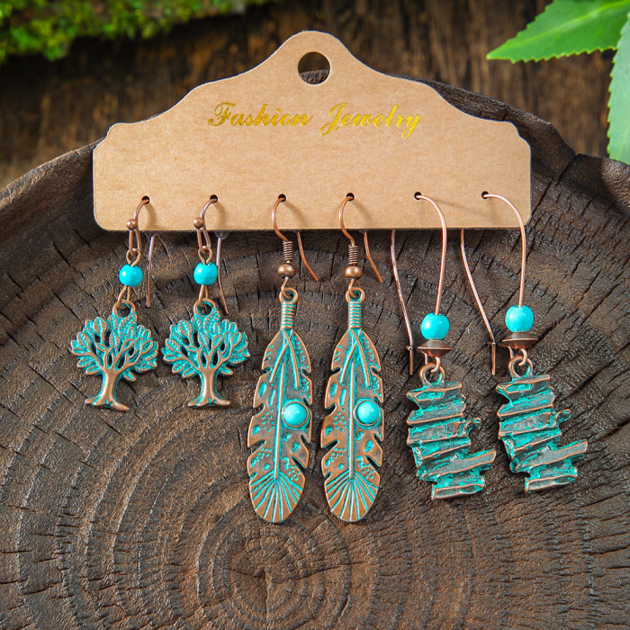 Factory Direct Sale Earrings 3-Piece Set Fashion Jewelry Set Irregular Earrings Tassel Drop Earrings