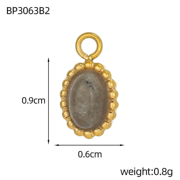 Cross-Border DIY Accessories Simple and Exquisite European and American Micro-Inlaid Turquoise Natural Stone Accessories Unique Design Sense Versatile Accessories