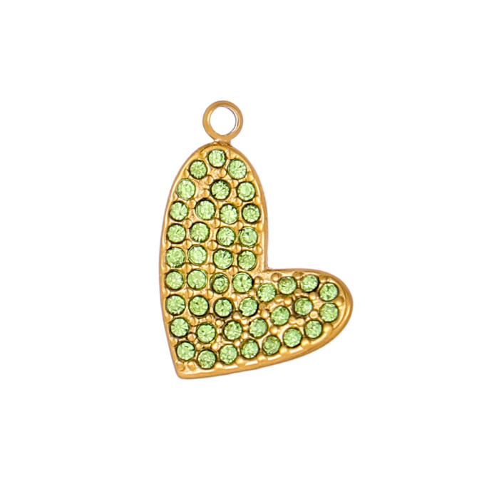 Micro Pave Heart Pendant Heart Shape DIY Accessories Micro Pave Zircon Heart Accessories Jewelry Wholesale