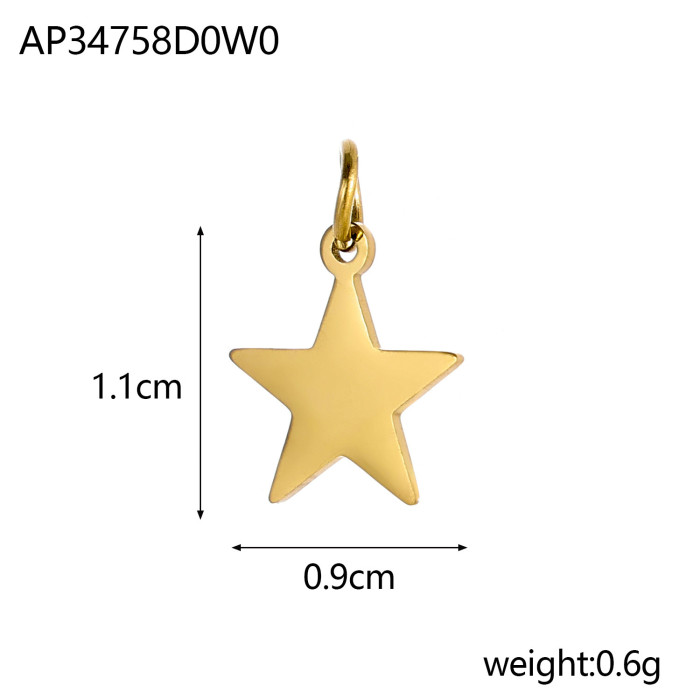 Versatile Small Niche Design Star Pendant Pentagram Stainless Steel Accessories Simple Versatile Chain Jewelry Wholesale