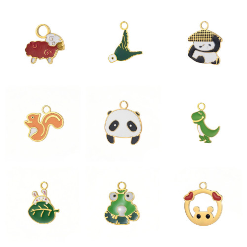 1 Piece Oil Drop Cartoon Animation Accessories Oil Drop Animal DIY Necklace Bracelet Pendant Accessories Wholesale