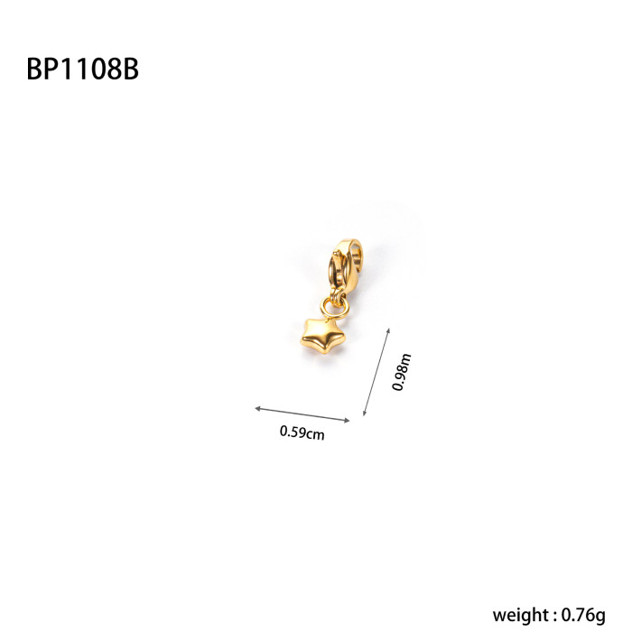 Stainless Steel Jewelry Accessories Star Moon DIY Necklace Pendant High-End Ins Style Accessories