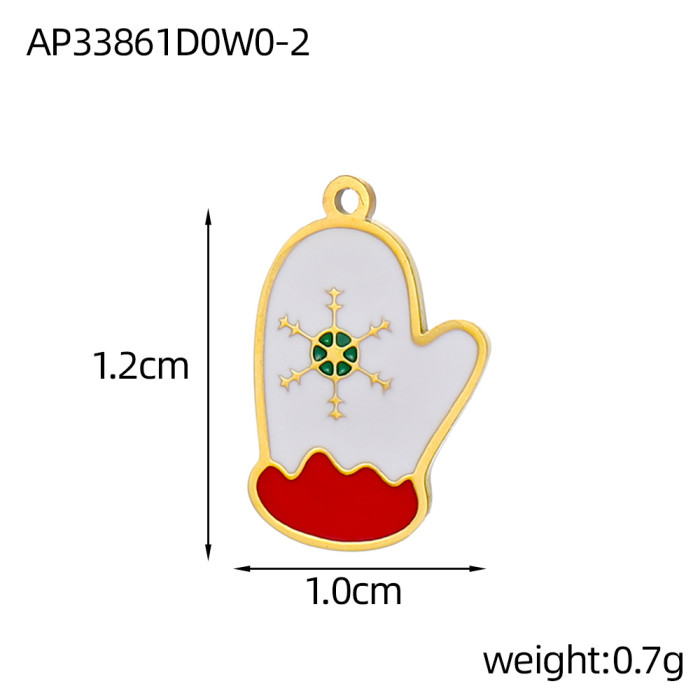 Hot-Selling New Christmas Oil Drop Accessories DIY Cat Paw Accessories Enclosure Christmas Hanging Decoration Accesso...