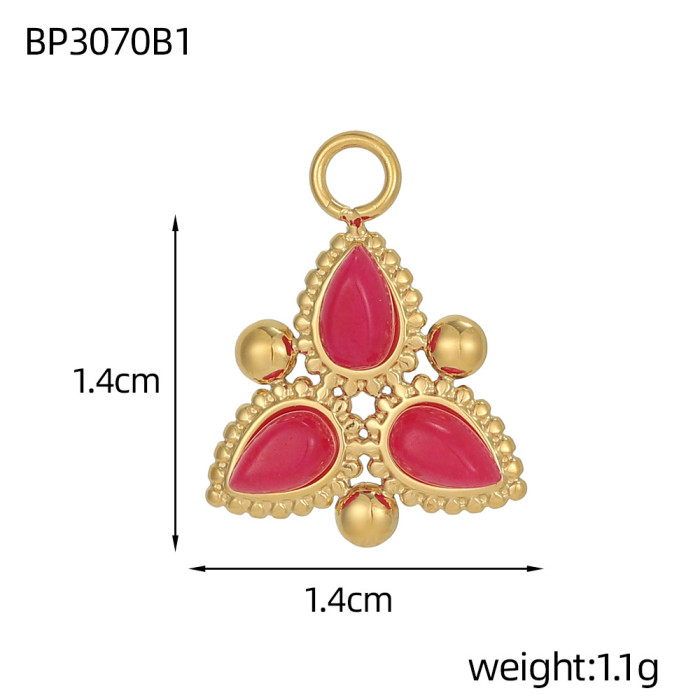 Cross-Border DIY Accessories Simple and Exquisite European and American Micro-Inlaid Turquoise Natural Stone Accessories Unique Design Sense Versatile Accessories