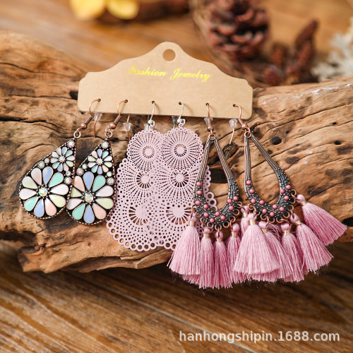 Yunnan Tourist Attractions Resort Style Earrings Wholesale Fashion Creative Handmade Colorful Super Beautiful Ear Jewelry