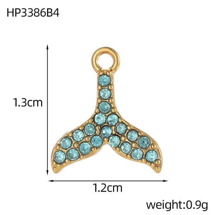 Cross-Border Ocean Shell Fish Tail Octopus Handmade Micro Inlay DIY Accessories Exquisite Simple Versatile Niche Accessories Wholesale