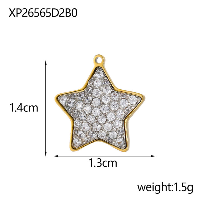 Heart-shaped Pendant Micro-inlaid Zircon Pendant Colorful Zircon Pendant Necklace Pendant Jewelry Accessories Wholesale