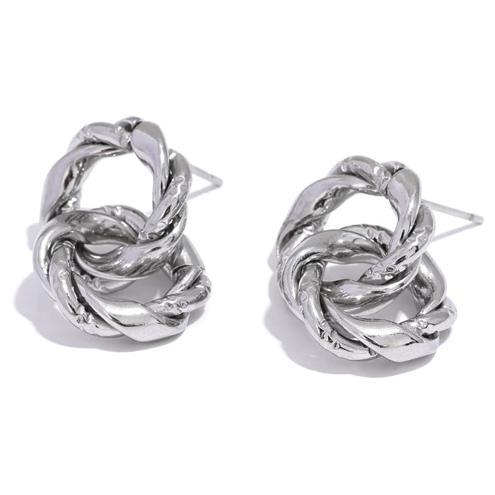 Hot-Selling Fashion Simple Large and Small Circle Earrings Minimalist Style Elegant Earrings Internet Celebrity Stud...