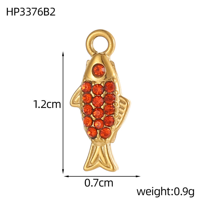 Cross-Border Ocean Shell Fish Tail Octopus Handmade Micro Inlay DIY Accessories Exquisite Simple Versatile Niche Accessories Wholesale