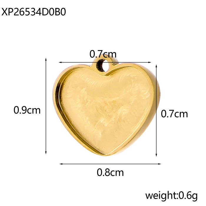 Cross-Border Hot Selling Stainless Steel Heart Letter Pendant Heart Pendant Tag DIY Jewelry Accessories Manufacturer Wholesale