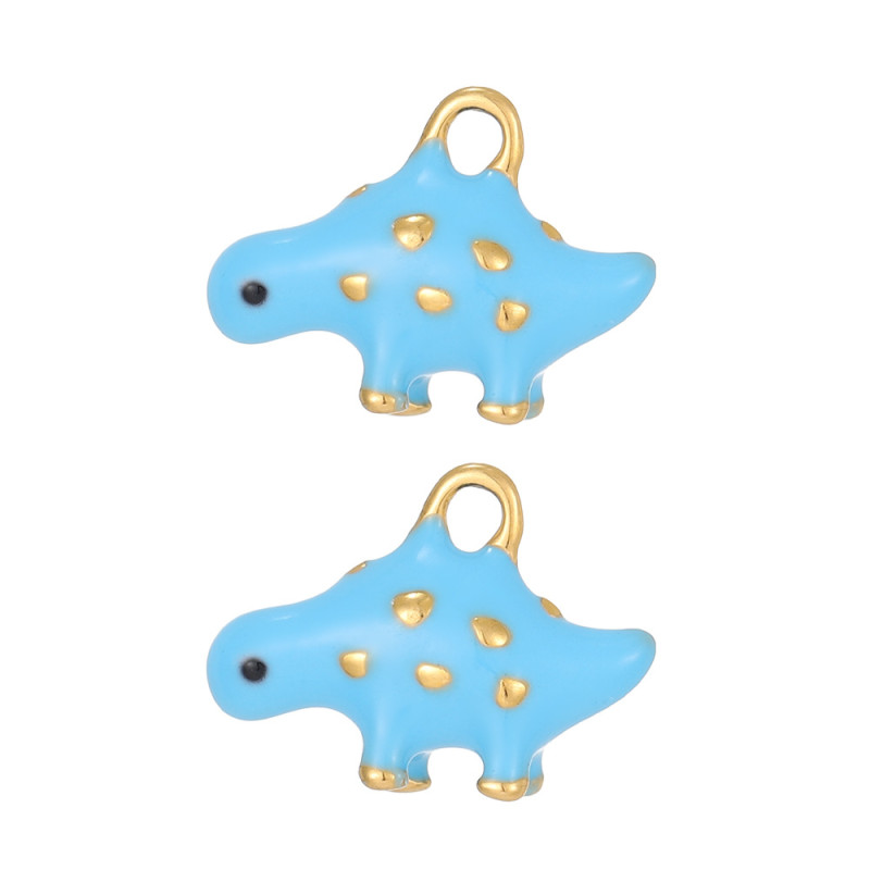 European and American Cross-Border Hot Sale Cartoon Elephant Banana Fruit Stainless Steel Accessories DIY Accessories Jewelry Wholesale