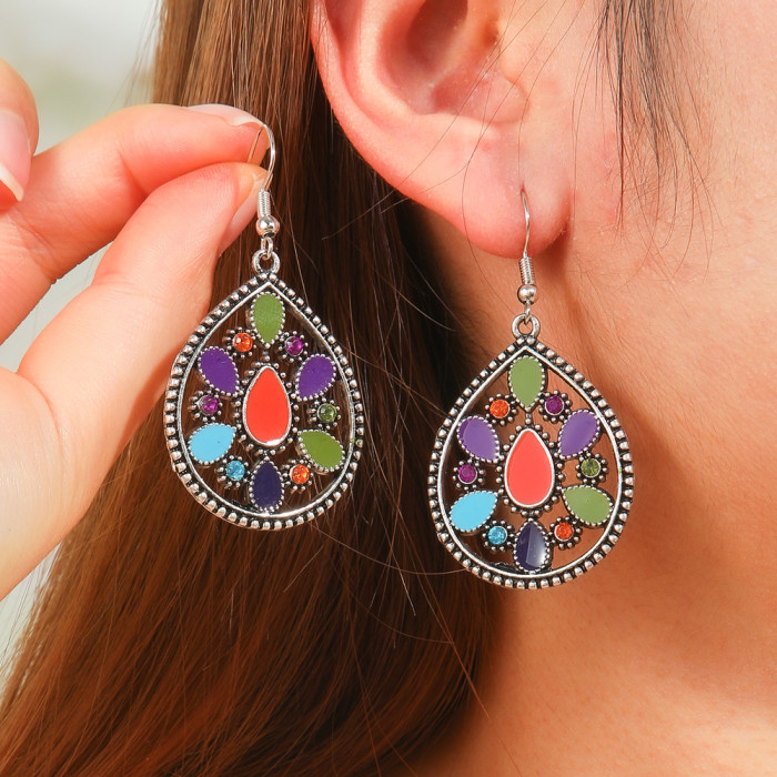 Amazon Hot Selling Bohemian Style Earring Set Ethnic Vacation Style Colorful Tassel Earrings Direct From Manufacturer...