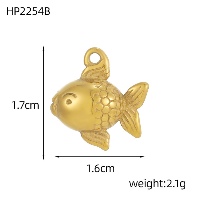 European and American Cross-Border Hot Sale Tropical Marine Animal Series Dolphin Crab Stainless Steel DIY Pendant Accessories Jewelry