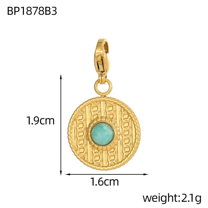 New Stainless Steel Three-Dimensional Horse Eye Demon Eye Irregular Pendant DIY Jewelry Accessories Wholesale, Necklaces