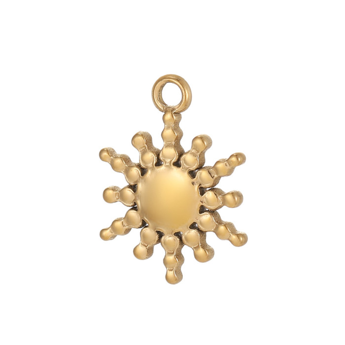 Fashion Irregular Stainless Steel Sun Butterfly Starfish Vacuum Electroplating DIY Accessories Jewelry Wholesale