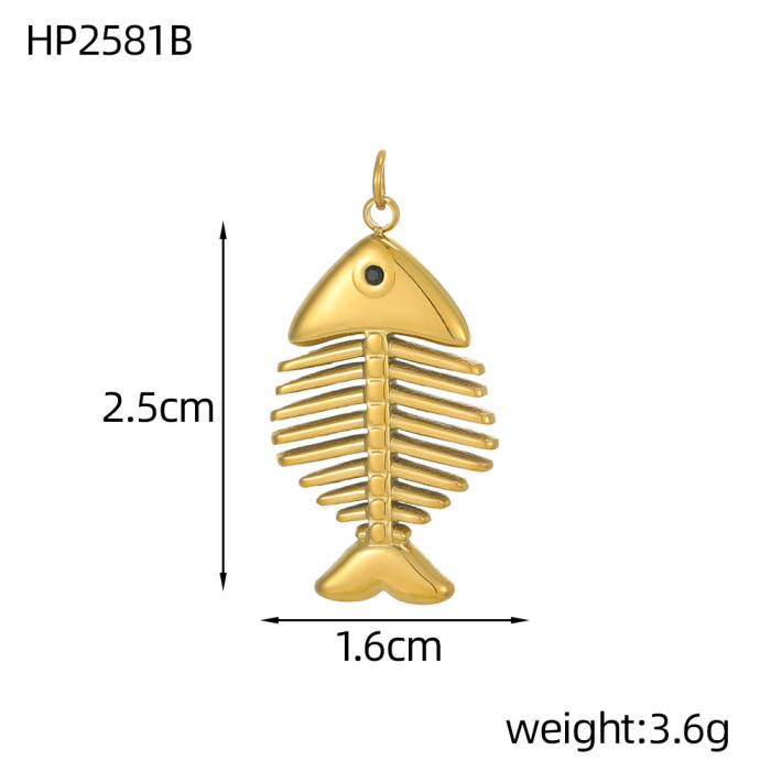 European and American Cross-Border Hot Selling Ocean Marine Series Stainless Steel Pendant Accessories Jewelry Wholesale