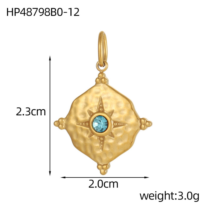Stainless Steel Fresh Geometric Pendant Gold Plated Jewelry Accessories DIY Pendant Necklace Accessories Wholesale