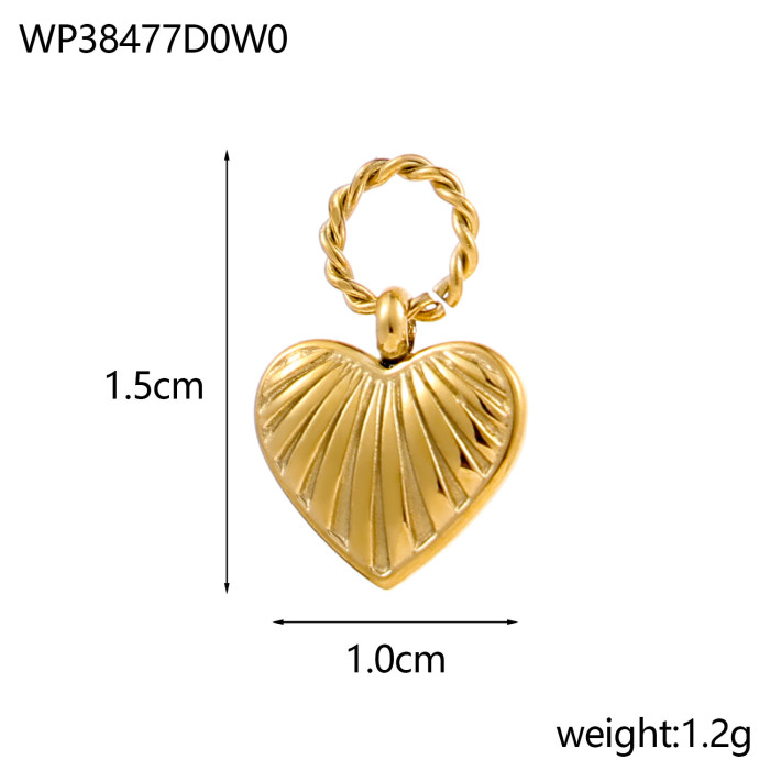 European and American Cross-Border Hot-Selling Heart Stainless Steel Classic Accessories Jewelry DIY Fashion Small Pendant Accessories Wholesale