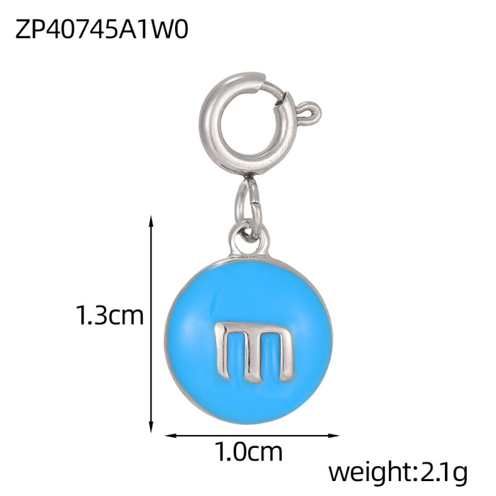 Cross-Border Hot Selling Drip Oil Heart Donut Pendant European and American Style Exquisite DIY Bracelet Necklace Earring Accessories Wholesale