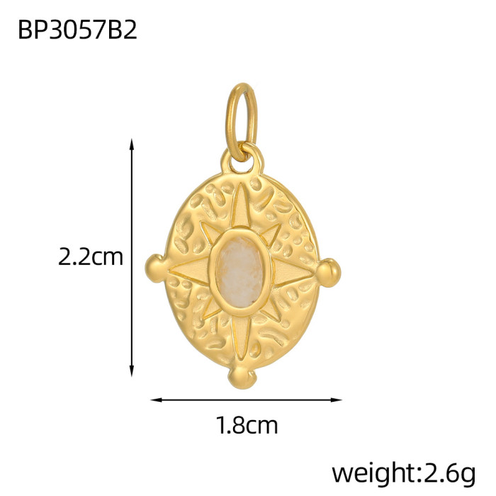 Cross-Border DIY Accessories Simple and Exquisite European and American Micro-Inlaid Turquoise Natural Stone Accessories Unique Design Sense Versatile Accessories