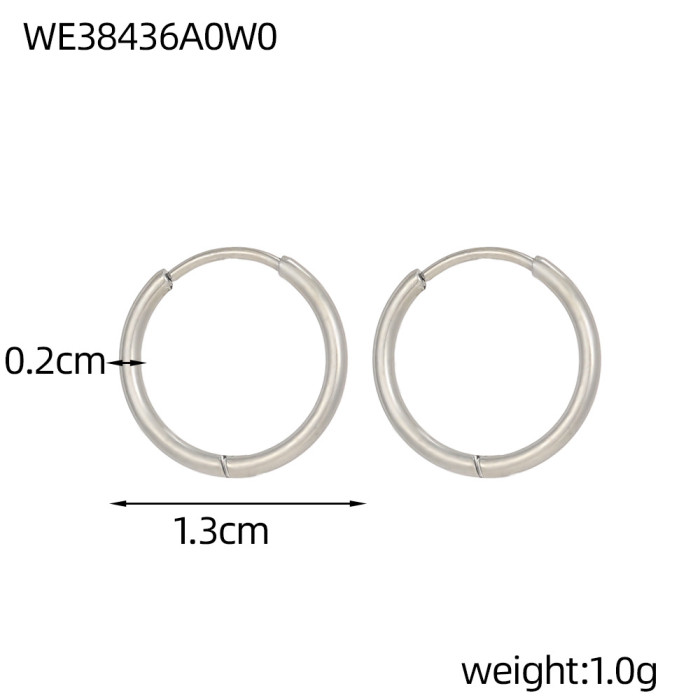 Hot Sale Fashion Simple Light Luxury Versatile Women's Stainless Steel Earrings Jewelry Wholesale