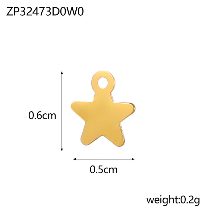 Versatile Small Niche Design Star Pendant Pentagram Stainless Steel Accessories Simple Versatile Chain Jewelry Wholesale